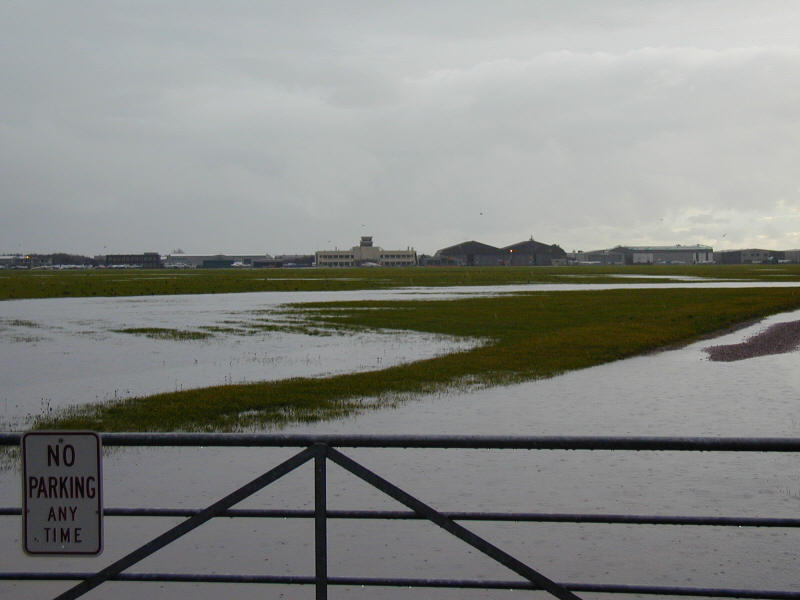 The view across the airport
