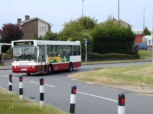 Picture of the first Compass Bus service 8 turning into Lynchmere Avenue on 27 June 2005