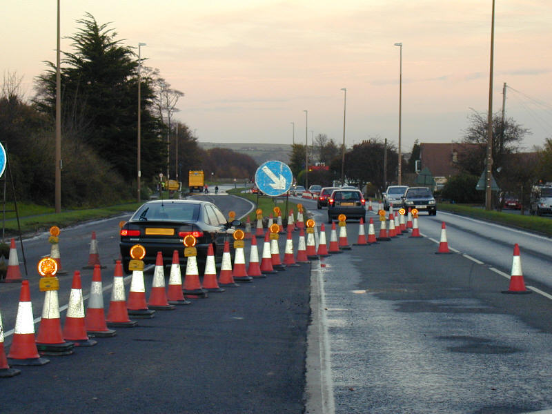 Crossing over - with the flooding still clearly evident in the background