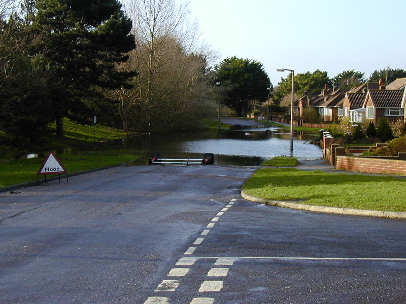 St Pauls Avenue, Sompting - still flooded