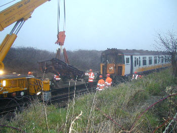Lifting the new bogie - 1