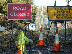 Church Lane during closure