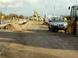 General view of the westbound works