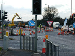 Contraflow at Lyons Farm Junction
