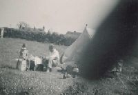 My mother's finger at the campsite!