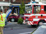 Pictures of accident where car demolishes shopfront in Crabtree Lane, Lancing